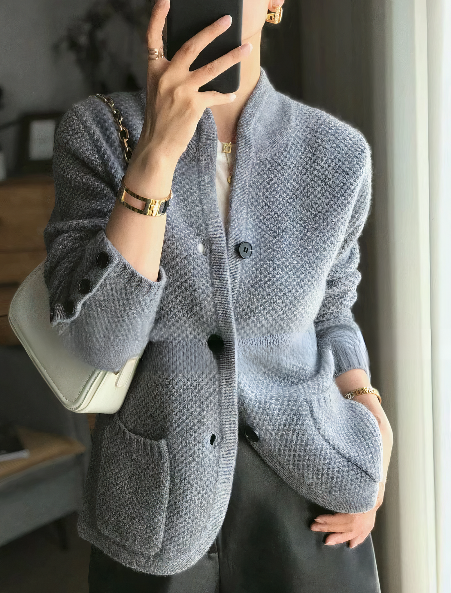 Edda – Chaqueta de Punto de Cashmere