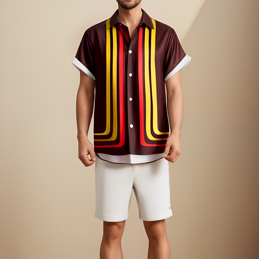 Milo – Camisa retro de verano con mangas cortas