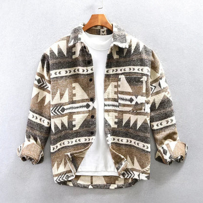 Leon – Chaqueta con estilo de camisa Azteca