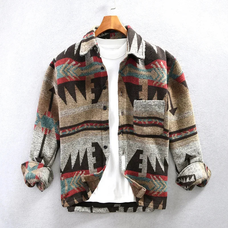 Leon – Chaqueta con estilo de camisa Azteca