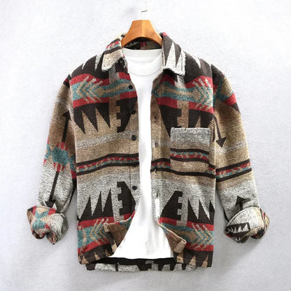 Leon – Chaqueta con estilo de camisa Azteca