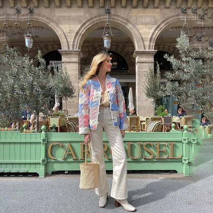 Elena – Chaqueta Acolchada Floral