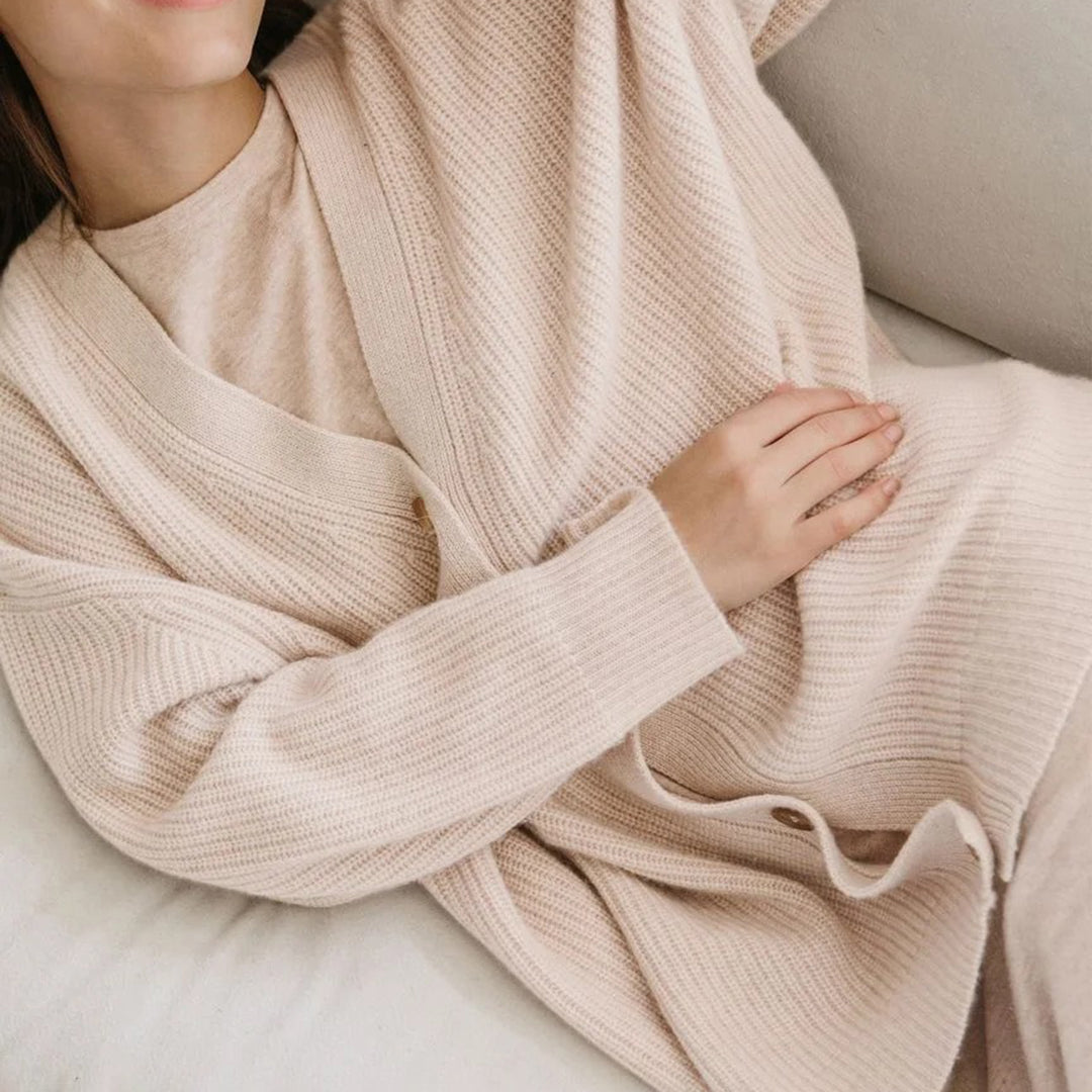 Leah – Cardigan de Cashmere Extra Largo