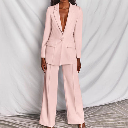 Celeste – Elegante Blazer y Conjunto de Pantalones