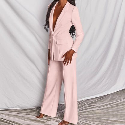 Celeste – Elegante Blazer y Conjunto de Pantalones