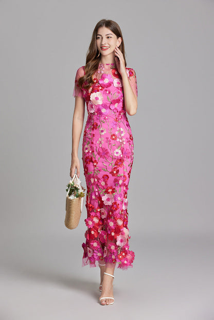 Elina – Vestido Maxi Bordado sin Mangas