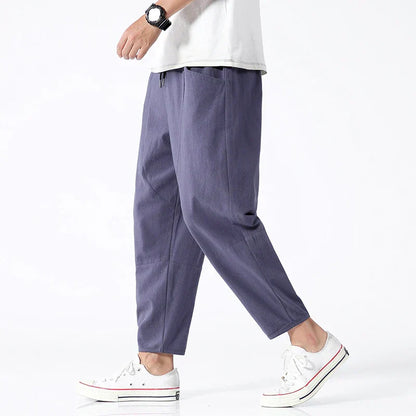 Gerald | Kyoto Linen Cropped Pants for Men - Image 5