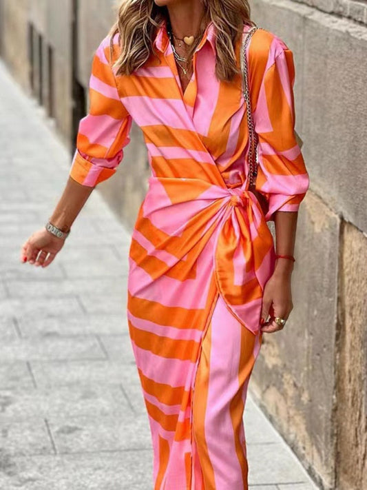 Mira – Vestido envolvente femenino con mangas 3/4