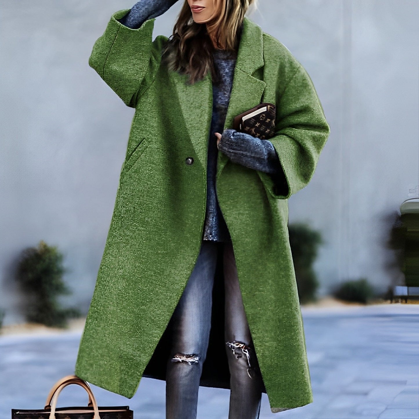 Yoni – Abrigo en estilo clásico vintage