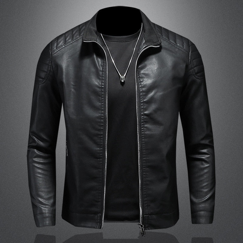 Evan – Clásica Chaqueta de Cuero para Hombres