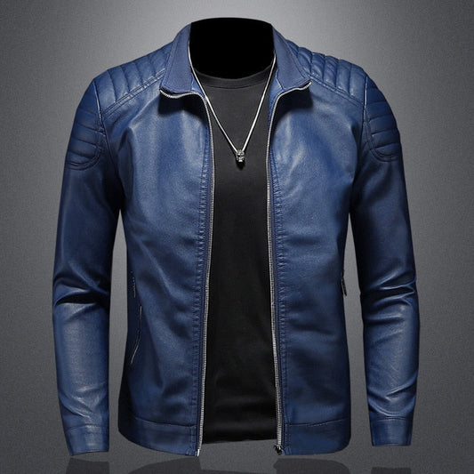Evan – Clásica Chaqueta de Cuero para Hombres