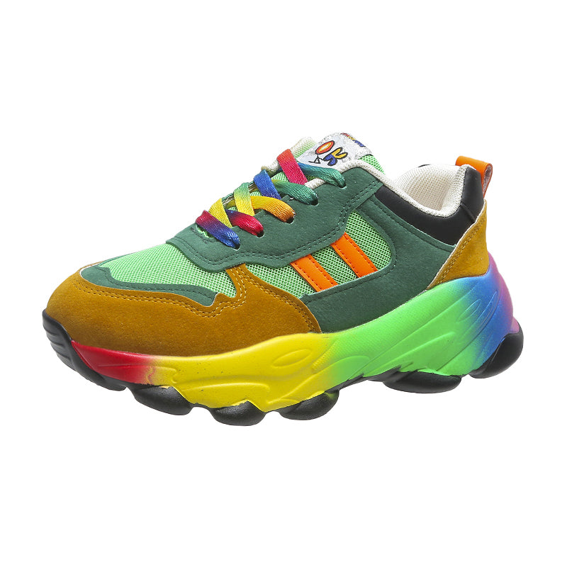 Jolie - Zapatillas coloridas de suela gruesa para mujer