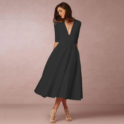 Noemi – Elegante Vestido de Noche en Largo Midi