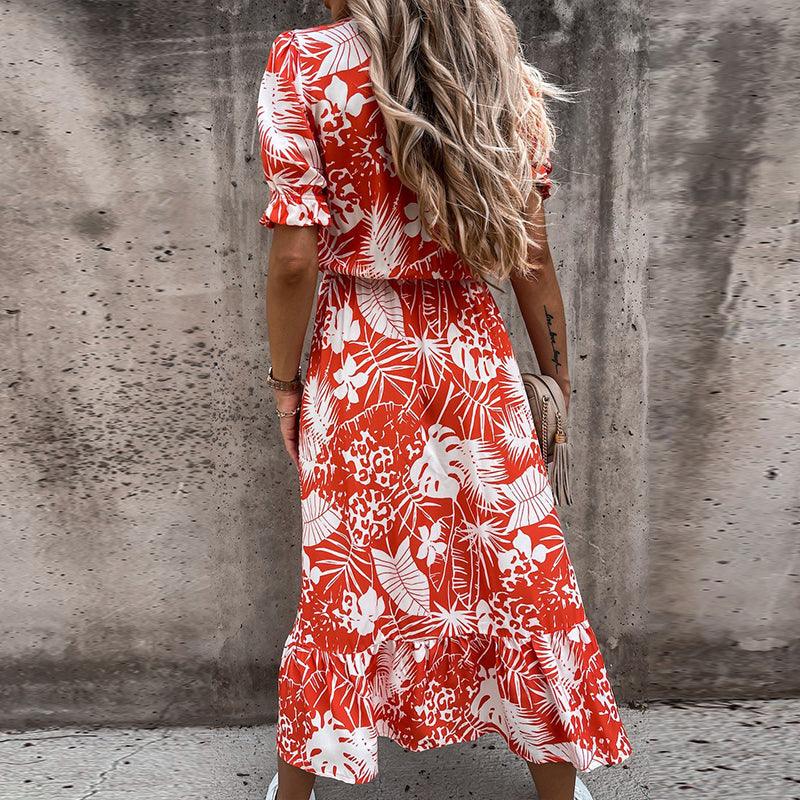Daina – Falda Floral con Abertura