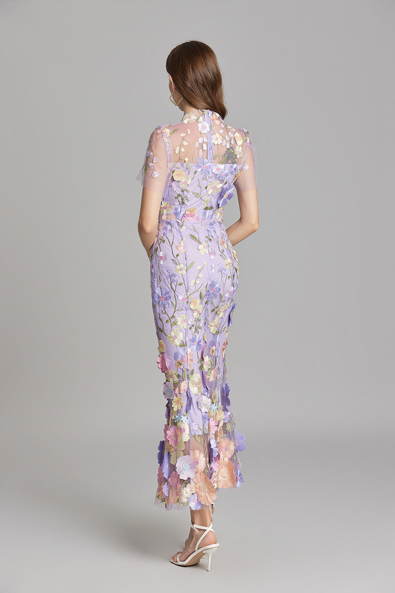 Elina – Vestido Maxi Bordado sin Mangas