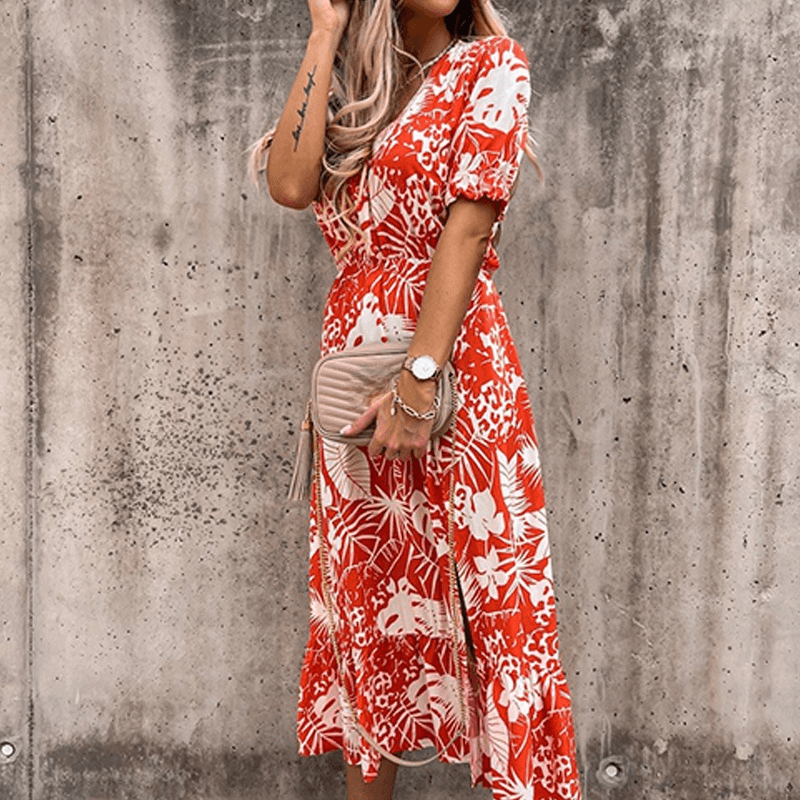 Daina – Falda Floral con Abertura