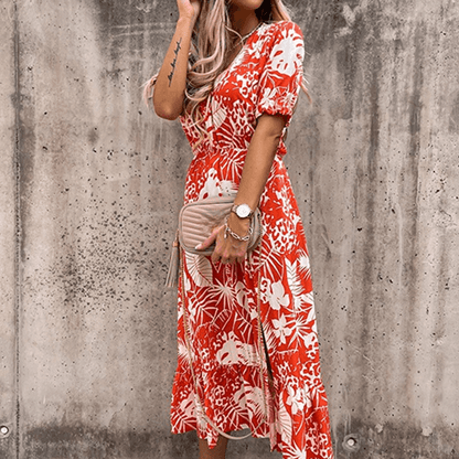 Daina – Falda Floral con Abertura