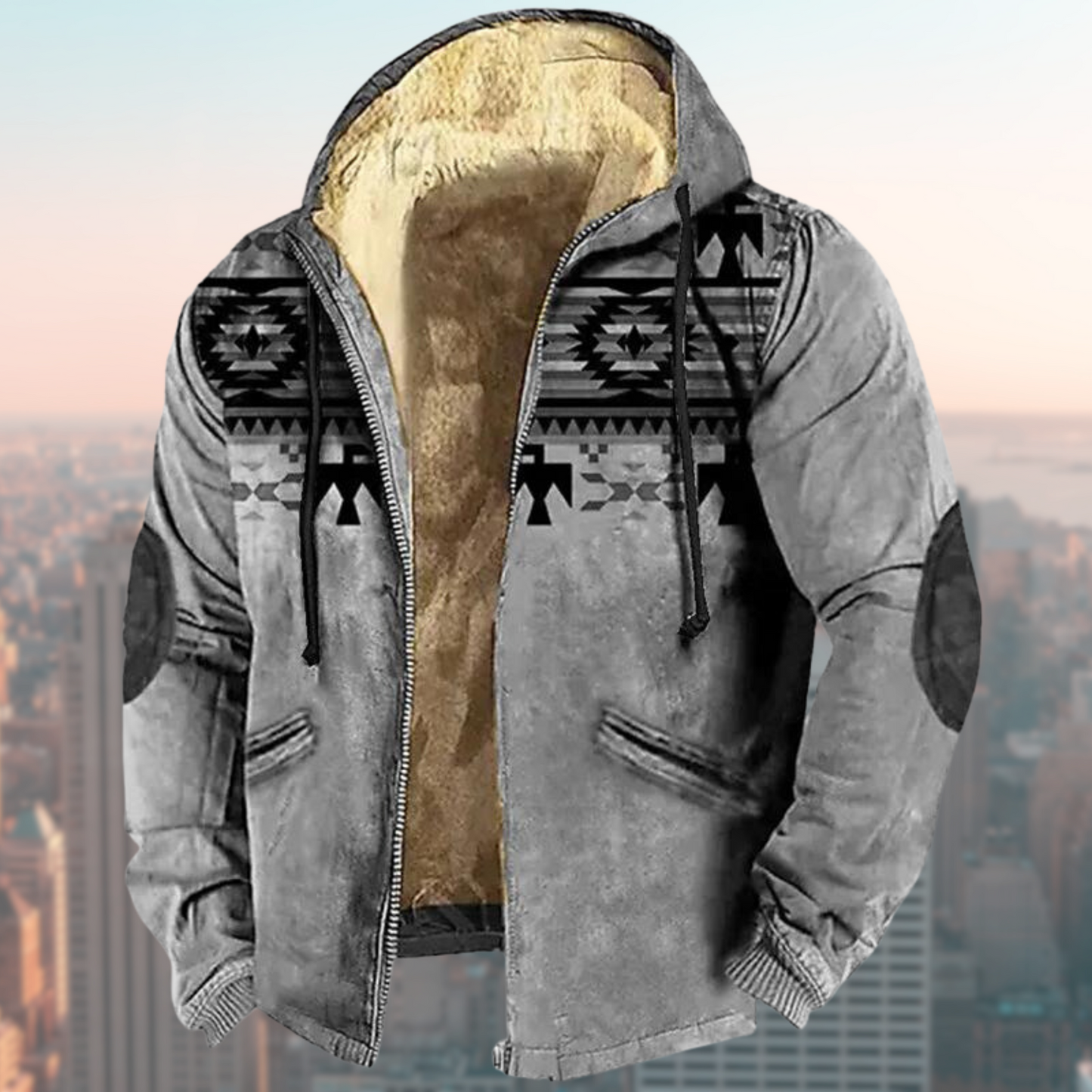 Laszlo – Chaqueta con Capucha Tribal para Hombres