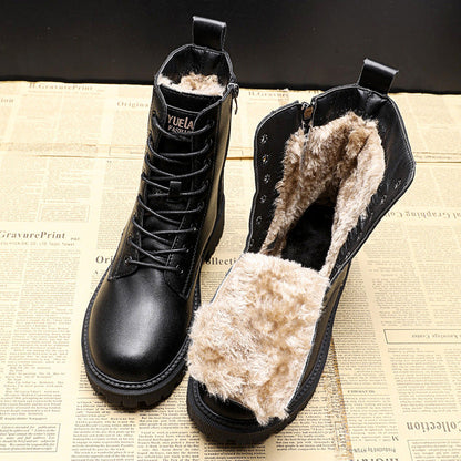 Marion – Botas de Invierno de Cuero Negras