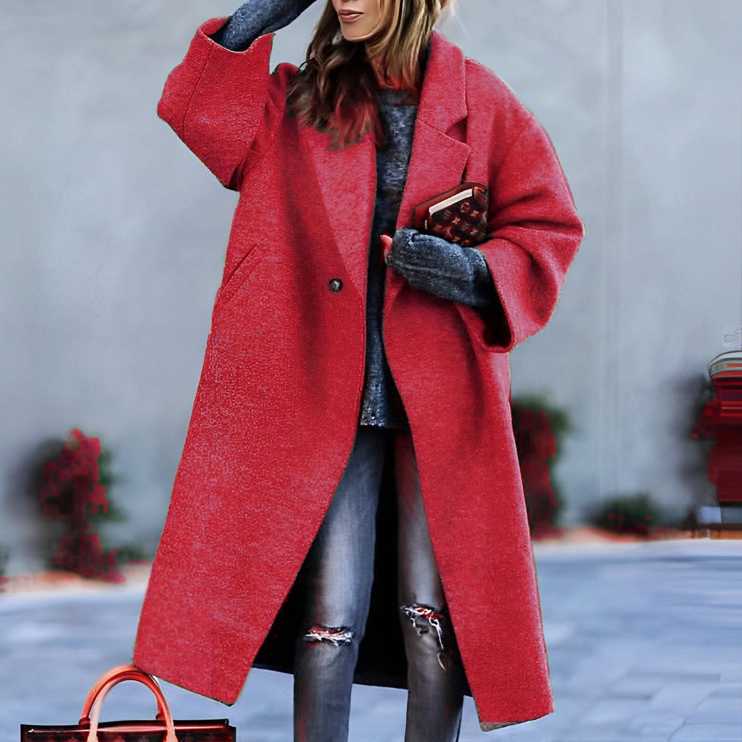 Yoni – Abrigo en estilo clásico vintage