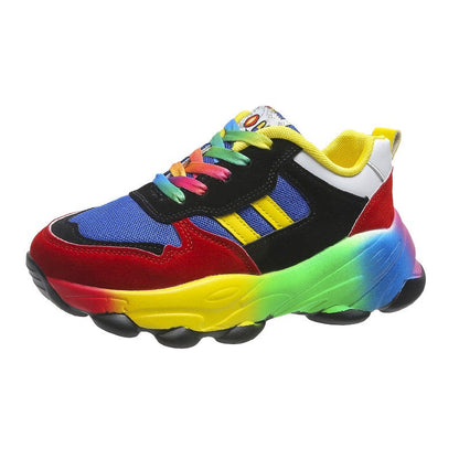 Jolie - Zapatillas coloridas de suela gruesa para mujer