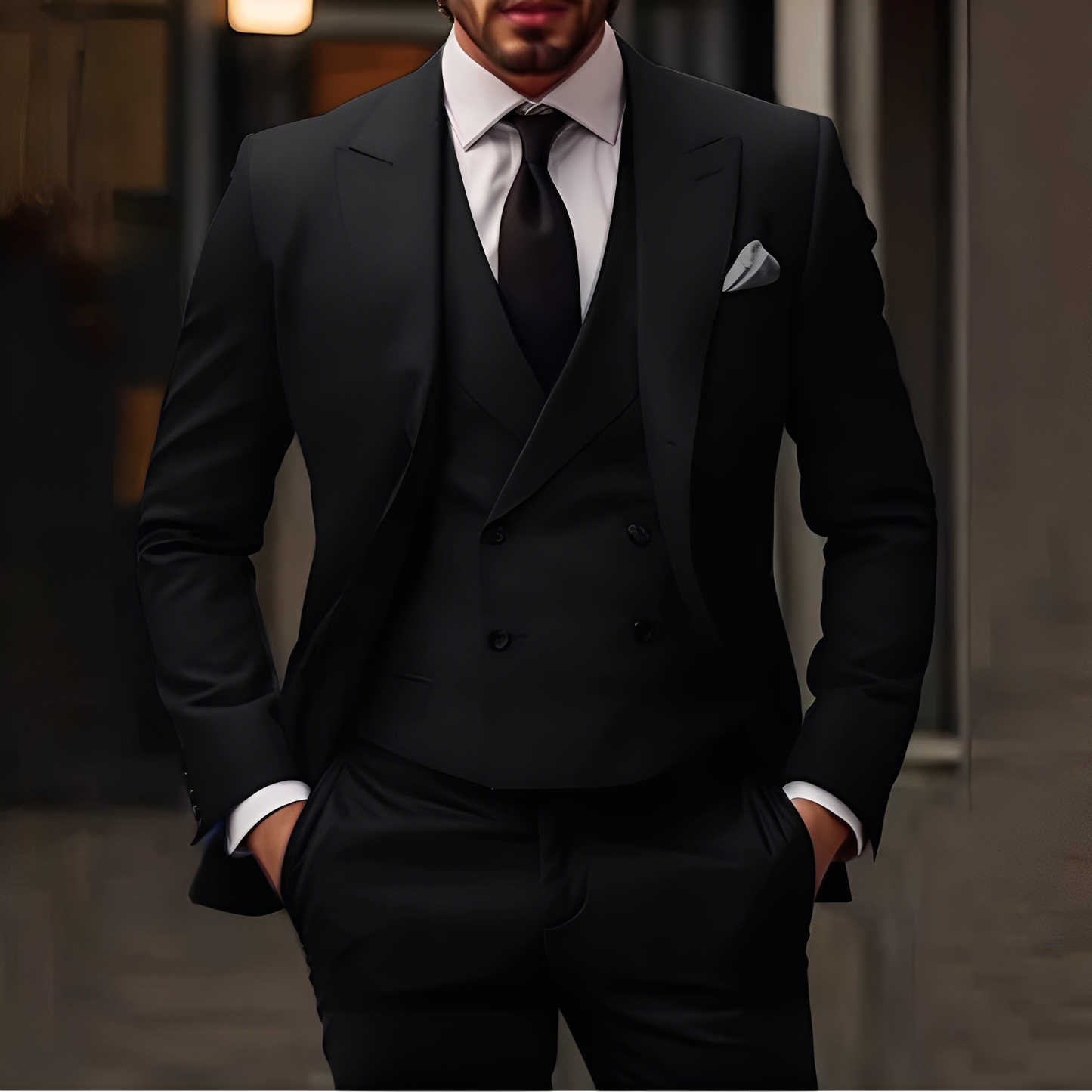 Darrel - Traje formal holgado para caballeros