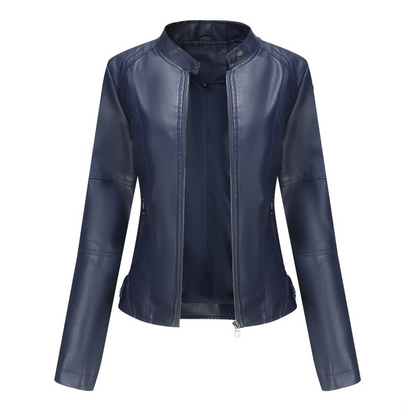 Martha - Chaqueta de cuero elegante y ajustada para mujeres