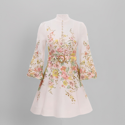 Debra - Vestido corto elegante con botones para mujeres