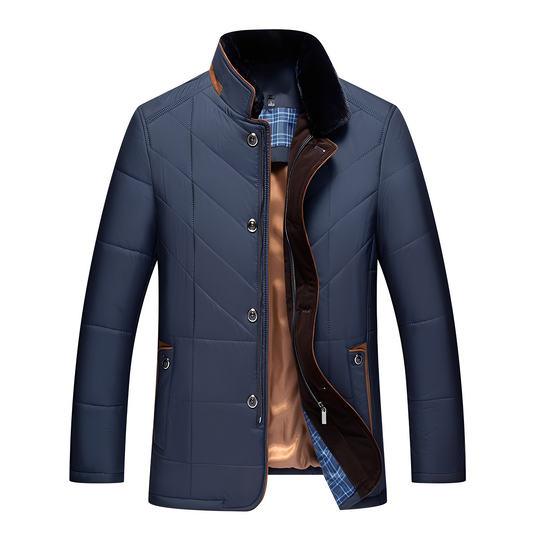 Rodney – Chaqueta con estilo y acolchada con botones para hombres