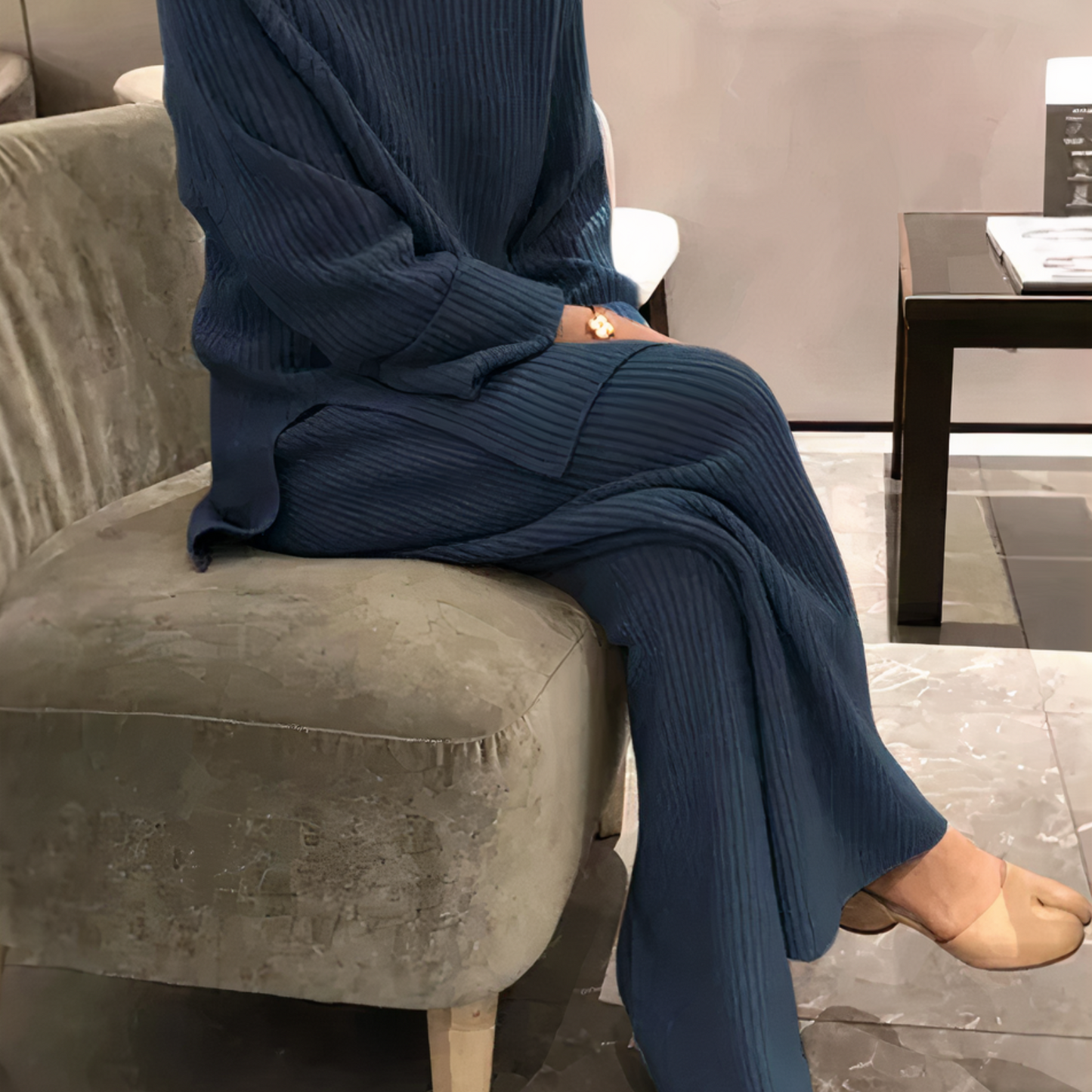 Samantha – Jersey de Punto y Pantalones para un Estilo Casual