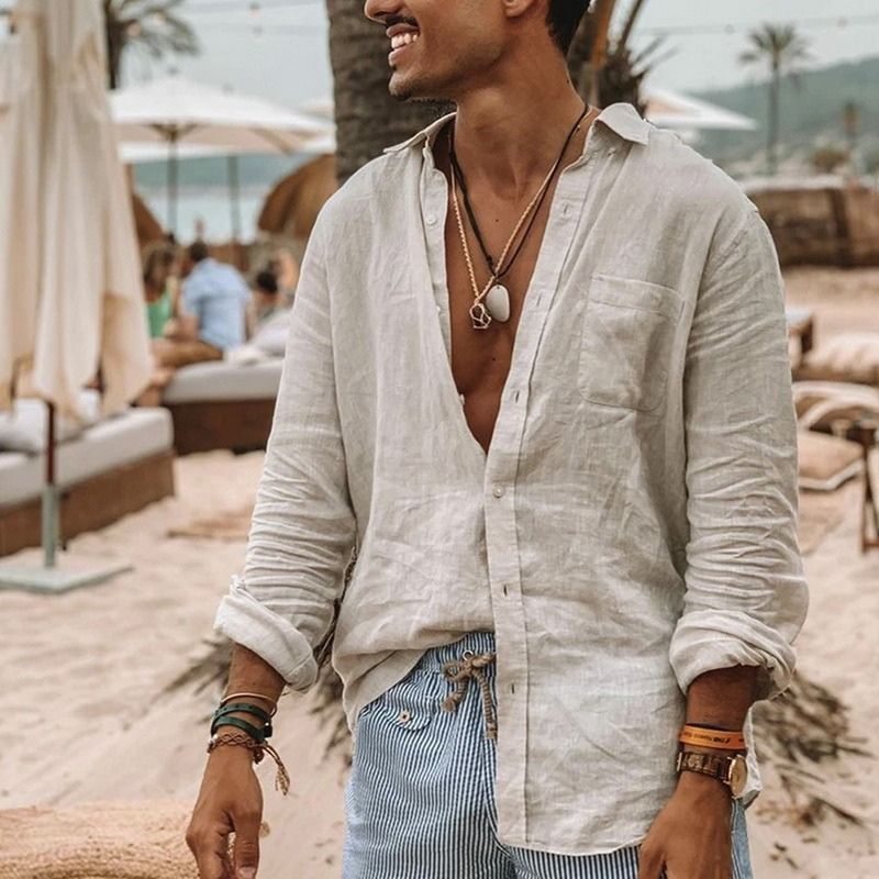 Harlo – Elegante Camisa de Lino para Hombre