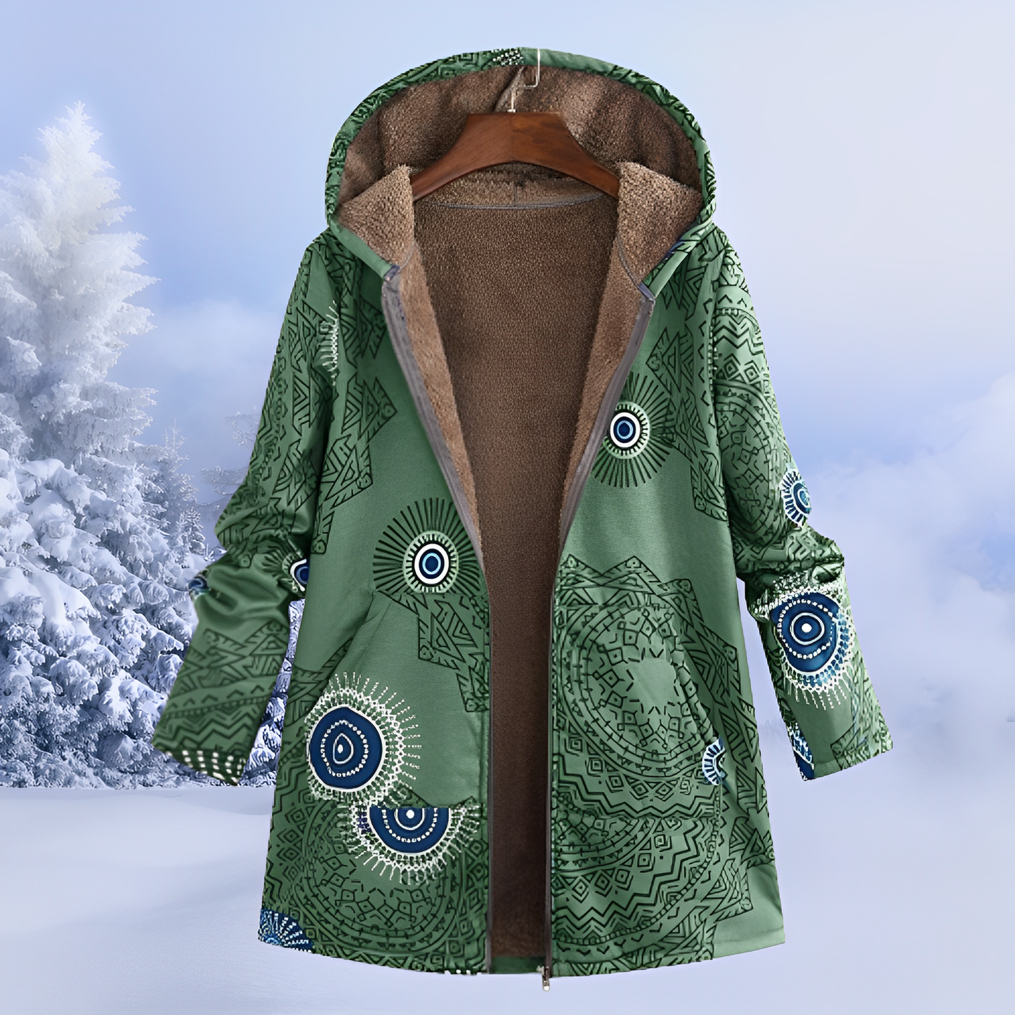 FluffCoat – Chaqueta de Invierno con Estampado