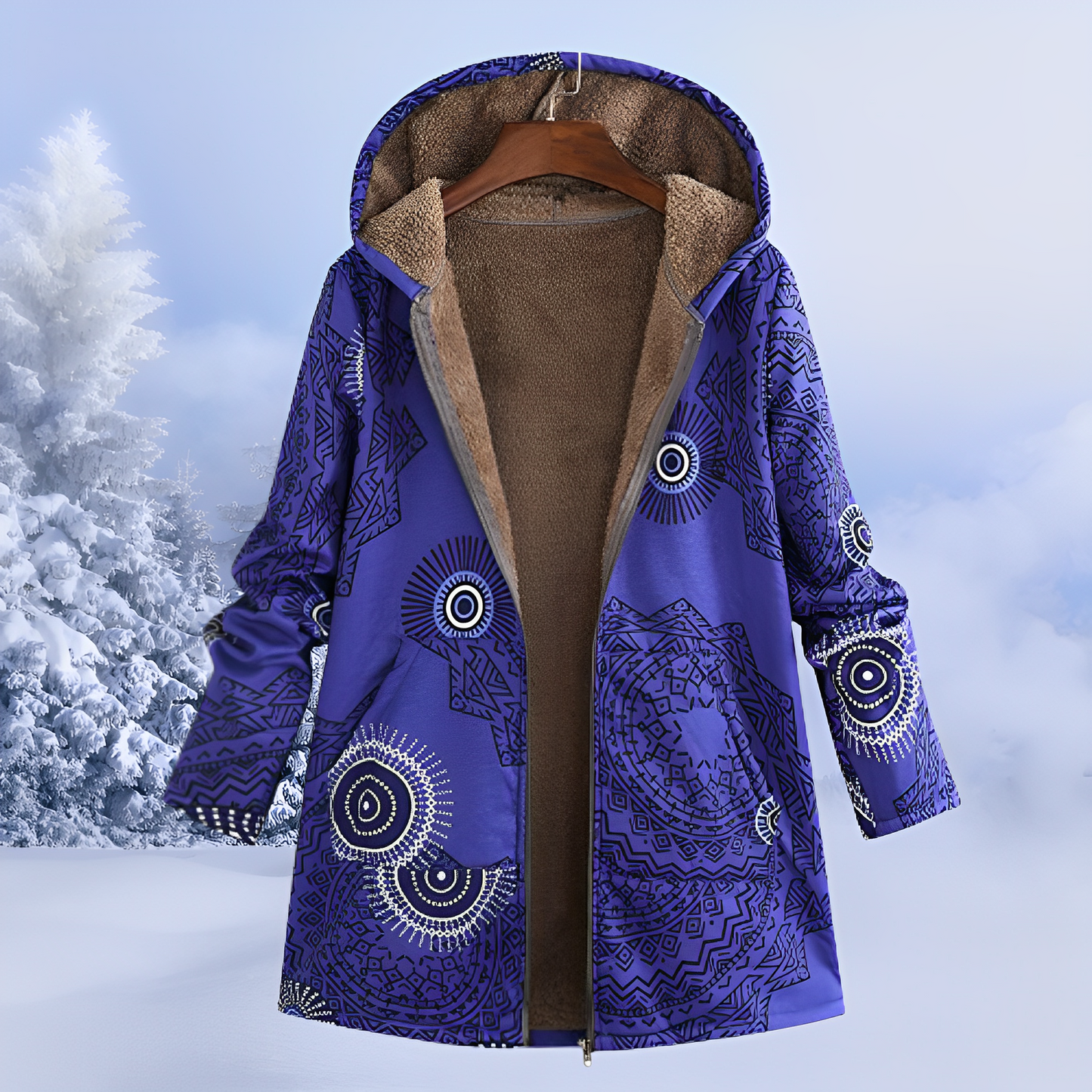 FluffCoat – Chaqueta de Invierno con Estampado