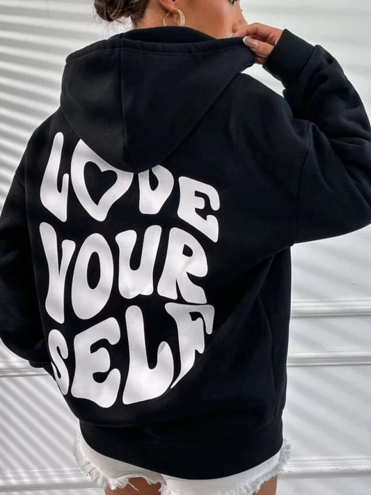Lovely – Algodón Hoodie con Estilo Declarativo