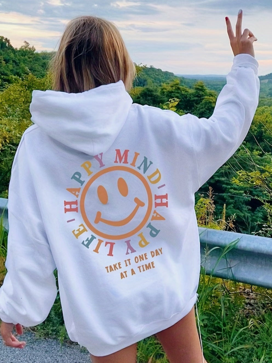 Un Día – Elegante Hoodie Declaración de Algodón