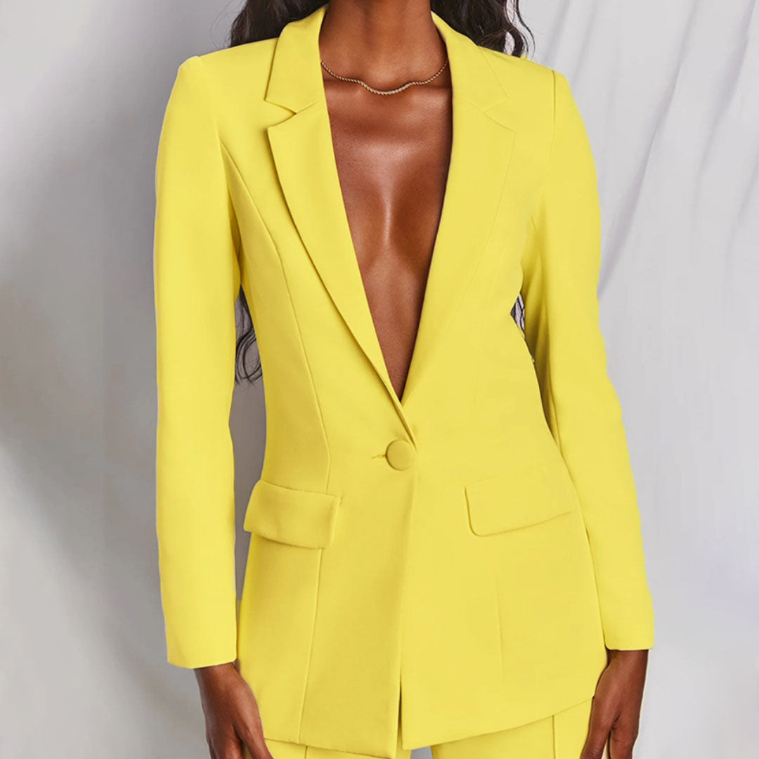 Celeste – Elegante Blazer y Conjunto de Pantalones