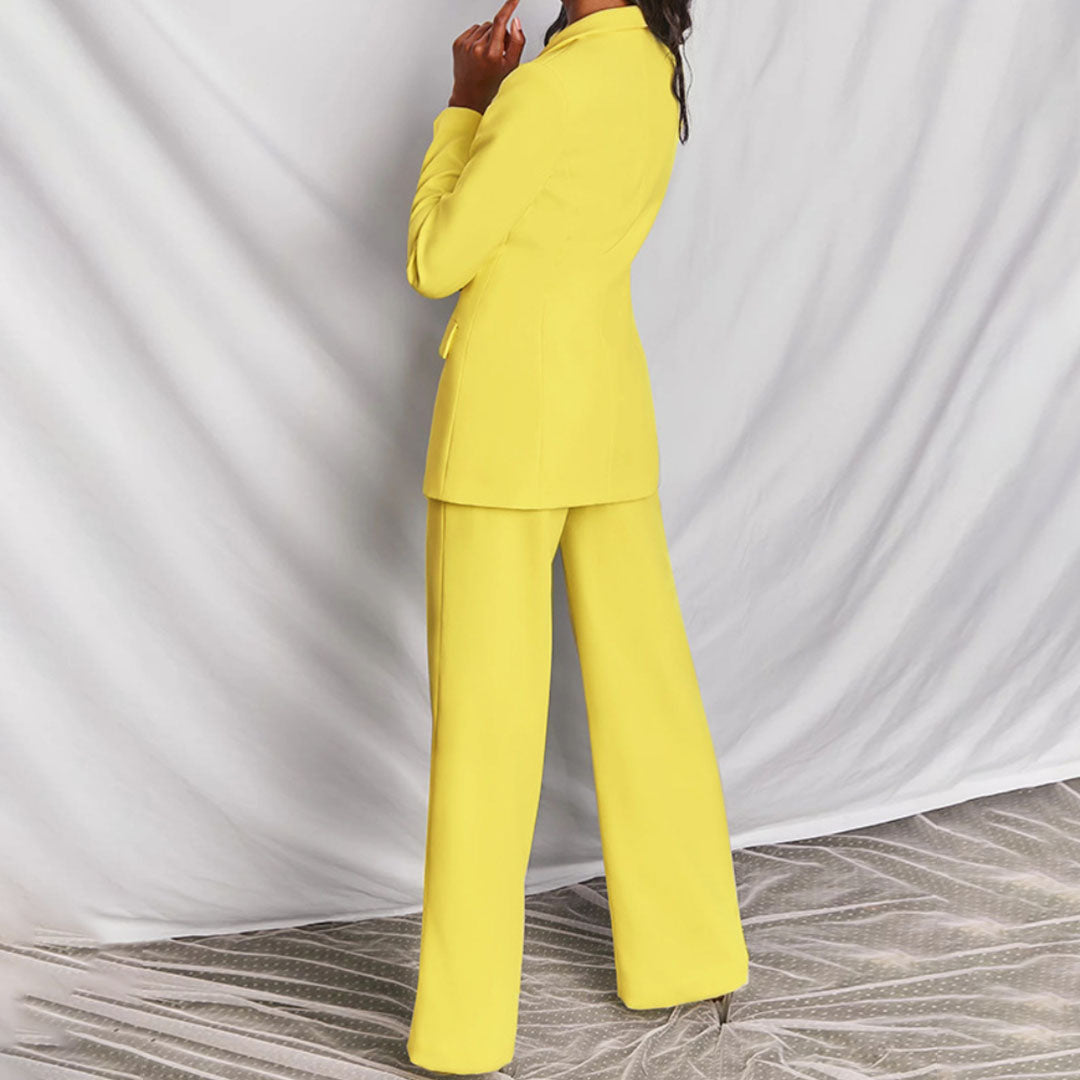 Celeste – Elegante Blazer y Conjunto de Pantalones