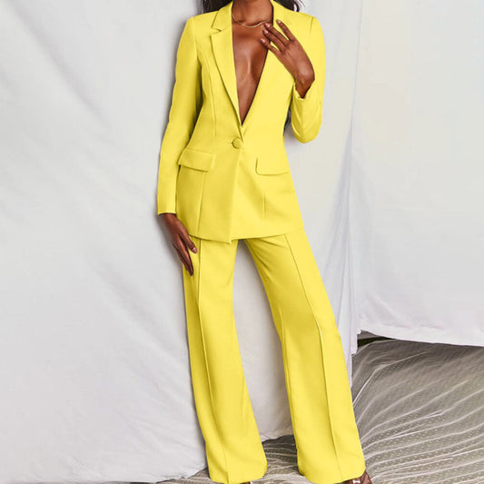 Celeste – Elegante Blazer y Conjunto de Pantalones