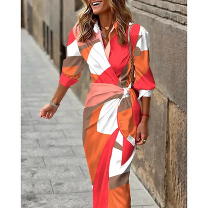 Mira – Vestido envolvente femenino con mangas 3/4