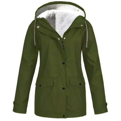Sherlyn - Chaqueta con capucha y forro polar para exteriores para mujeres