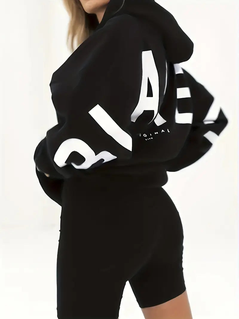 Hannah – Gruesa Chaqueta con Capucha con Estampado