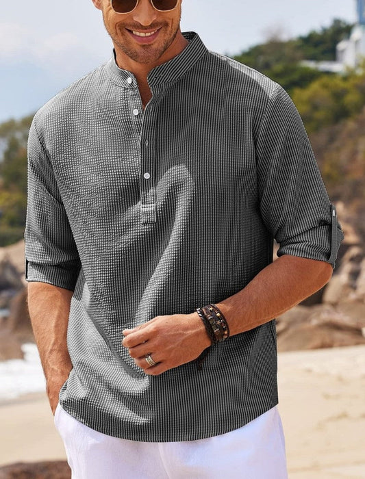 Cormac – Camisa de lino de manga larga para hombres