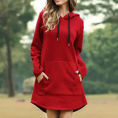 Juris – Vestido Sudadera con Capucha Largo