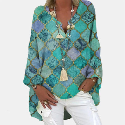 Mia – Blusa de Lino Formal