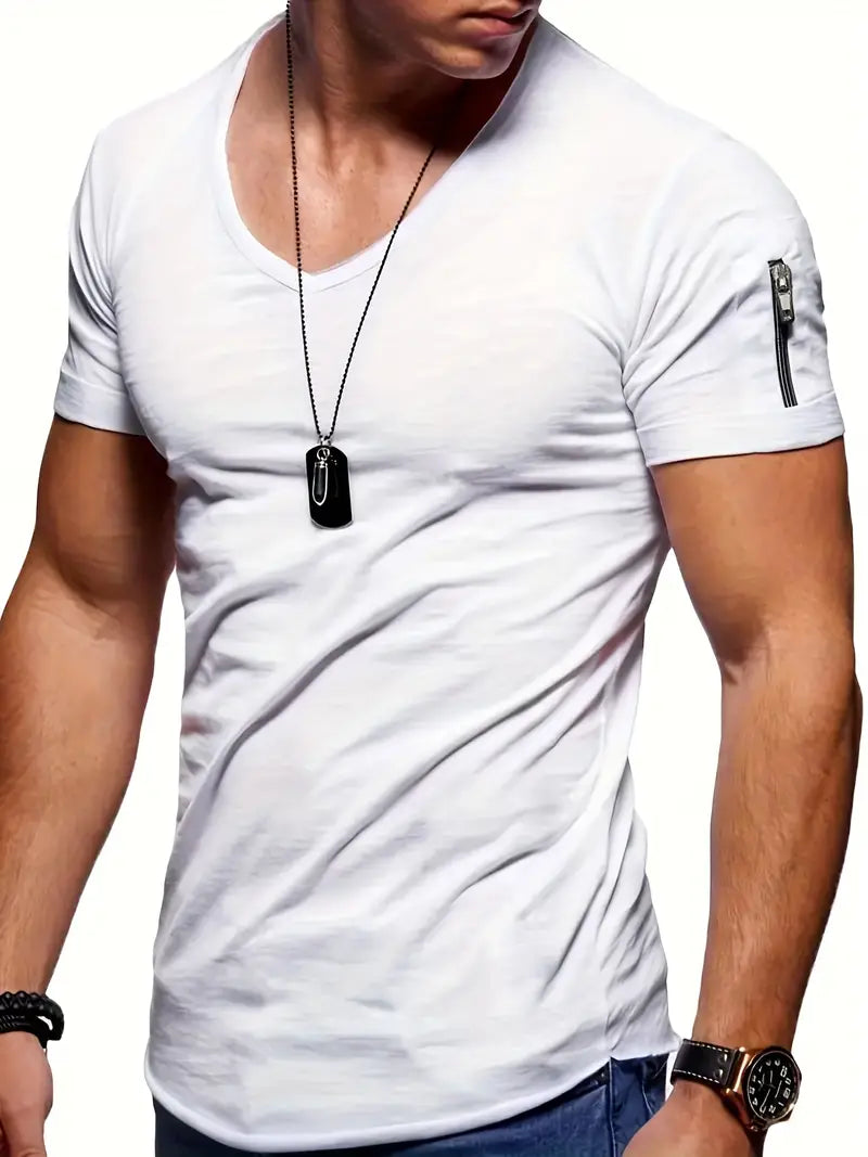 James - Hombres Cuello V Camiseta, Estilo Cómodo