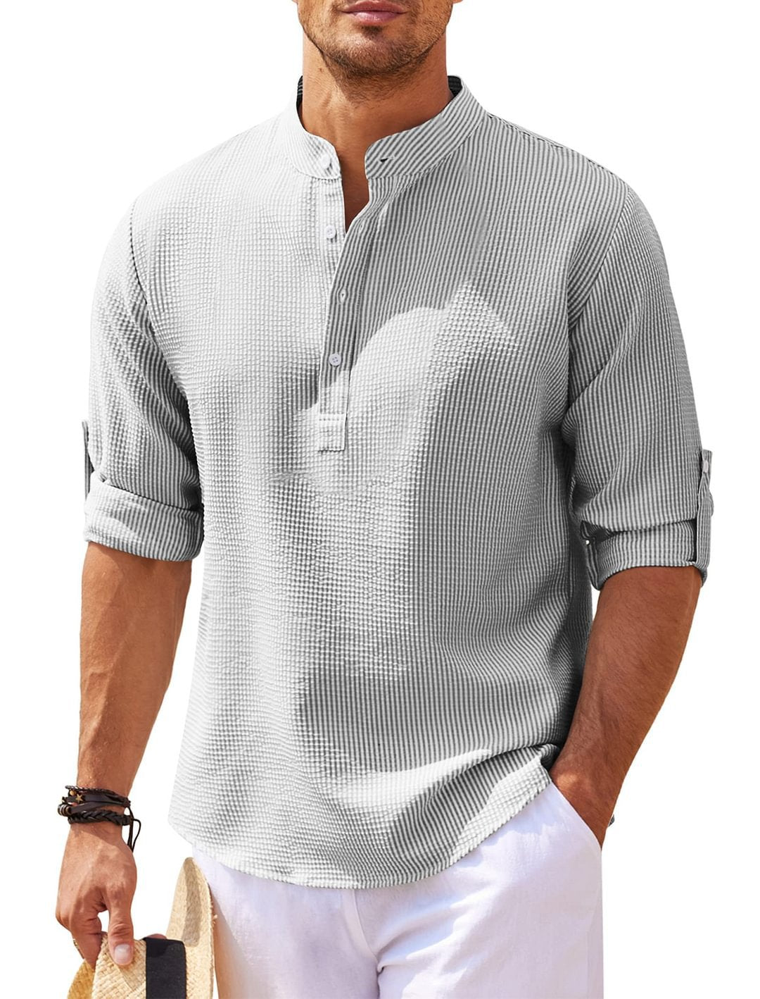 Cormac – Camisa de lino de manga larga para hombres