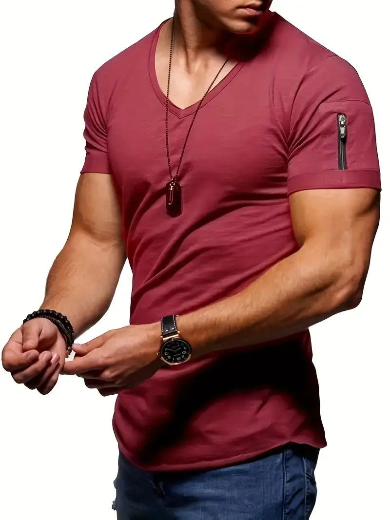 James - Hombres Cuello V Camiseta, Estilo Cómodo
