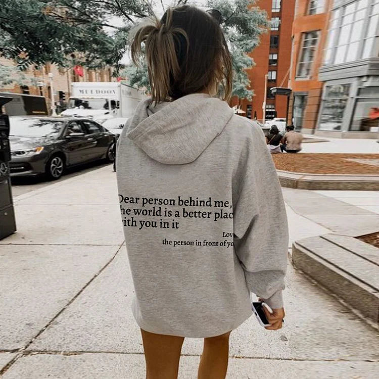Querida Persona – Hoodie con Estampado en la Espalda