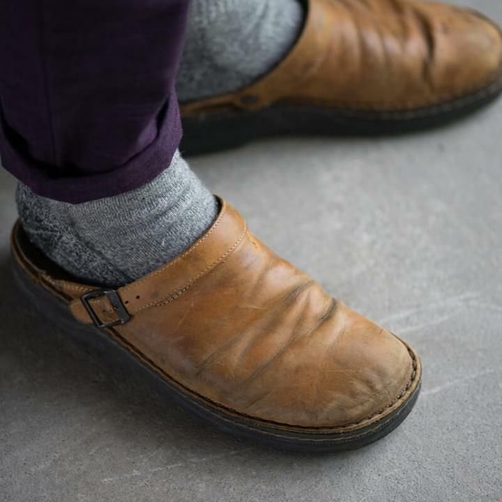 Yani – Pantuflas de Cuero Ortopédicas para Hombres