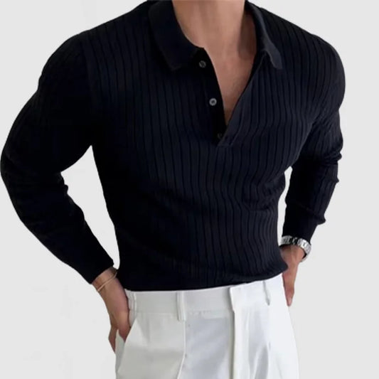 Blaine – Camisa Polo de Manga Larga para Hombres